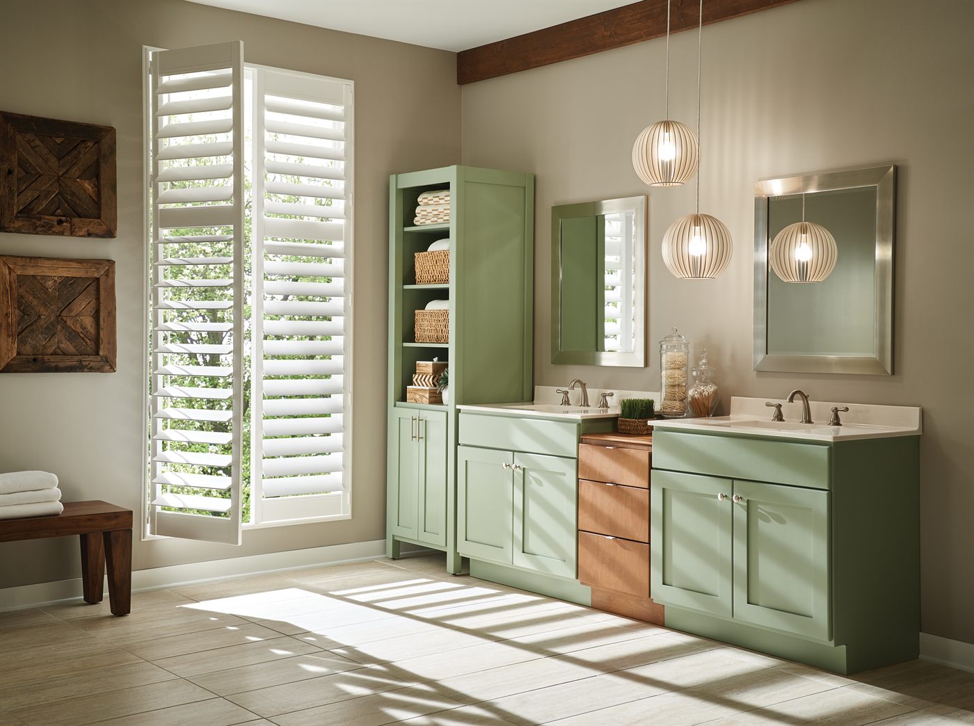 Bertch Osage door style in Sage bath