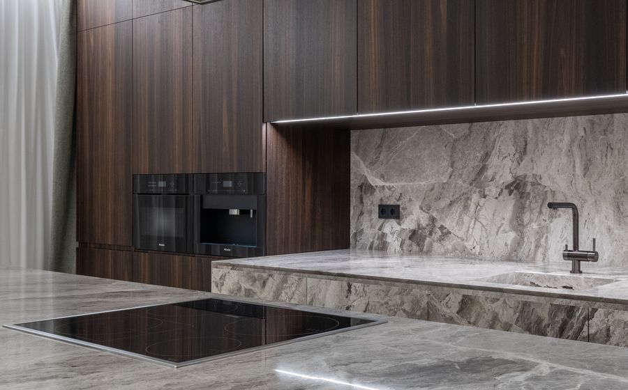 Marble countertop surface